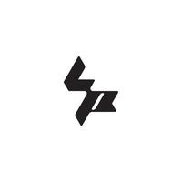 monogram initial logo dynamic and cool design PL esport concept letter vector
