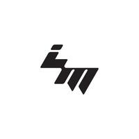 monogram initial logo dynamic and cool design MI esport concept letter vector