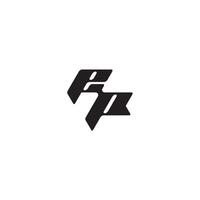 monogram initial logo dynamic and cool design PE esport concept letter vector
