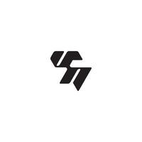 monogram initial logo dynamic and cool design NV esport concept letter vector