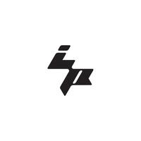 monogram initial logo dynamic and cool design PI esport concept letter vector