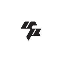 monogram initial logo dynamic and cool design PU esport concept letter vector
