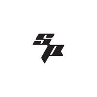 monogram initial logo dynamic and cool design PS esport concept letter vector