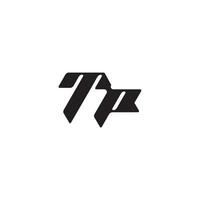 monogram initial logo dynamic and cool design PT esport concept letter vector