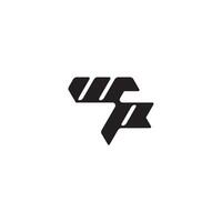 monogram initial logo dynamic and cool design PW esport concept letter vector