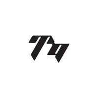 monogram initial logo dynamic and cool design QT esport concept letter vector
