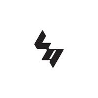 monogram initial logo dynamic and cool design QL esport concept letter vector