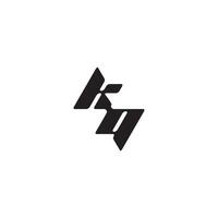 monogram initial logo dynamic and cool design QK esport concept letter vector