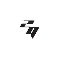 monogram initial logo dynamic and cool design QZ esport concept letter vector