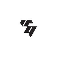 monogram initial logo dynamic and cool design QV esport concept letter vector