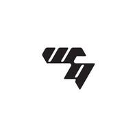 monogram initial logo dynamic and cool design QW esport concept letter vector
