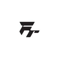 monogram initial logo dynamic and cool design RF esport concept letter vector