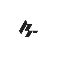 monogram initial logo dynamic and cool design RH esport concept letter vector