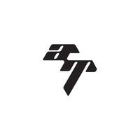 monogram initial logo dynamic and cool design TA esport concept letter vector