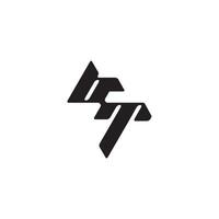 monogram initial logo dynamic and cool design TB esport concept letter vector