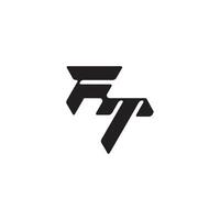 monogram initial logo dynamic and cool design TF esport concept letter vector