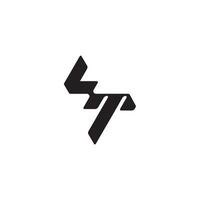 monogram initial logo dynamic and cool design TL esport concept letter vector