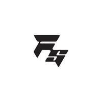 monogram initial logo dynamic and cool design SF esport concept letter vector