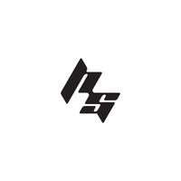 monogram initial logo dynamic and cool design SH esport concept letter vector