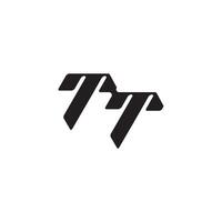 monogram initial logo dynamic and cool design TT esport concept letter vector