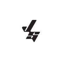 monogram initial logo dynamic and cool design SJ esport concept letter vector