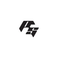 monogram initial logo dynamic and cool design SP esport concept letter vector
