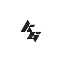 monogram initial logo dynamic and cool design SK esport concept letter vector