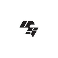 monogram initial logo dynamic and cool design SU esport concept letter vector