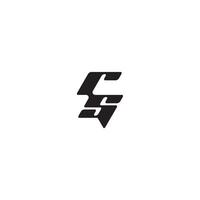 monogram initial logo dynamic and cool design SR esport concept letter vector