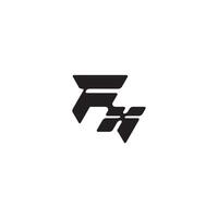 XF letter dynamic and cool design esport concept monogram initial logo vector