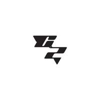 ZC letter dynamic and cool design esport concept monogram initial logo vector