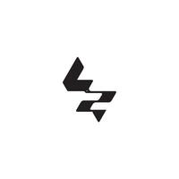 ZL letter dynamic and cool design esport concept monogram initial logo vector