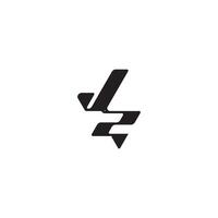 ZJ letter dynamic and cool design esport concept monogram initial logo vector