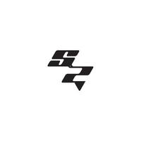 ZS letter dynamic and cool design esport concept monogram initial logo vector