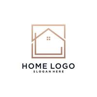 Home logo design template with creative concept vector