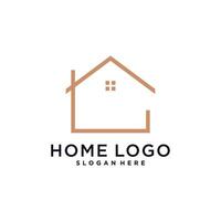 Home logo design template with creative concept vector