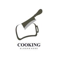 Cooking logo design illustration with creative element concept vector