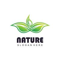 Nature leaf logo design illustration with creative concept vector