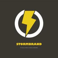 lightning logo design template vector