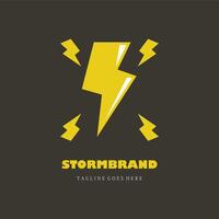 lightning logo design template vector