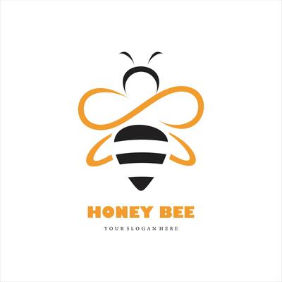 modern bee logo design