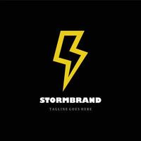 lightning logo design template vector