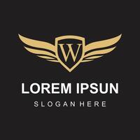 wing logo on letter vector