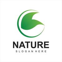 Flat gradient nature concept logotype vector
