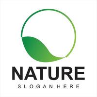 Flat gradient nature concept logotype vector