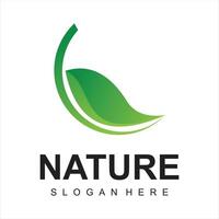 Flat gradient nature concept logotype vector
