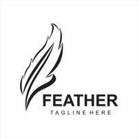 Gradient quill modern logo template vector