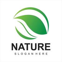 Flat gradient nature concept logotype vector
