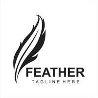 Gradient quill modern logo template vector