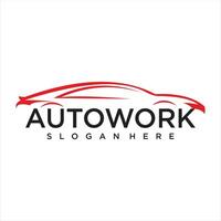 Gradient car service modern logo template vector